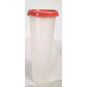 Vintage Tupperware Modular Mates #1661 4 3/4 Cups Spaghetti Container W/ Red Lid